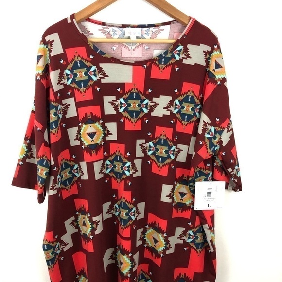 LuLaRoe Irma South Western Print Tunic Shirt L - Picture 3 of 6